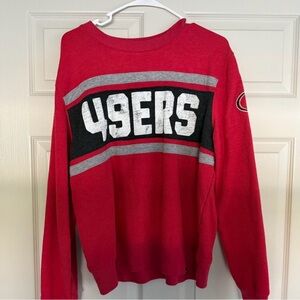 47 Brand Red and Gray 49ers Women’s Crewneck Sweater - Large